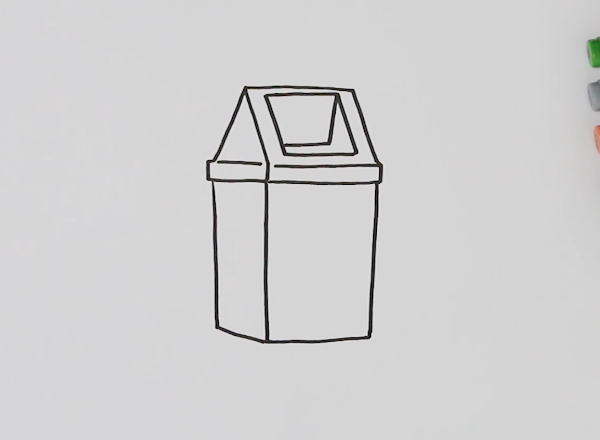 垃圾桶怎么画 垃圾桶怎么画 卡通