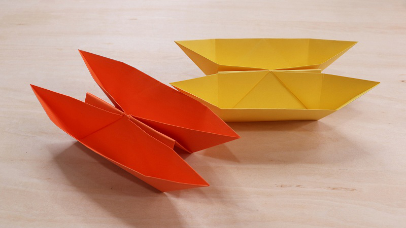 a4纸折纸船 承重最大图片